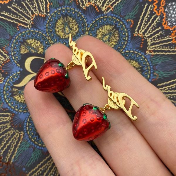 d home dijia 2022 new red strawberry earrings natural fashion personalized female fruit earrings, Golden
d home dijia 2022 new red strawberry earrings natural fashion personalized female fruit earrings, Golden