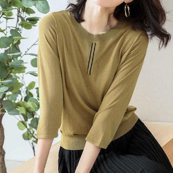 women's sweaters spring autumn women's o neck half sleeve thin ice silk elegant simple knitted casual loose all-match basic ladies, White;black
women's sweaters spring autumn women's o neck half sleeve thin ice silk elegant simple knitted casual loose all-match basic ladies, White;black