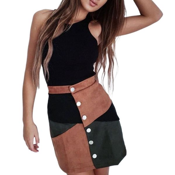 skirts women high waist suede button short mini a-line skirt vintage casual with t9lp#, Black
skirts women high waist suede button short mini a-line skirt vintage casual with t9lp#, Black