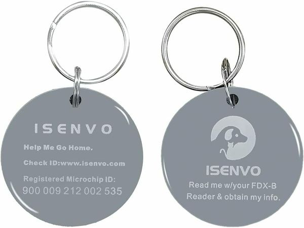 2piece pet id tag with microchip inside dog and cat id waterproof, Silver
2piece pet id tag with microchip inside dog and cat id waterproof, Silver