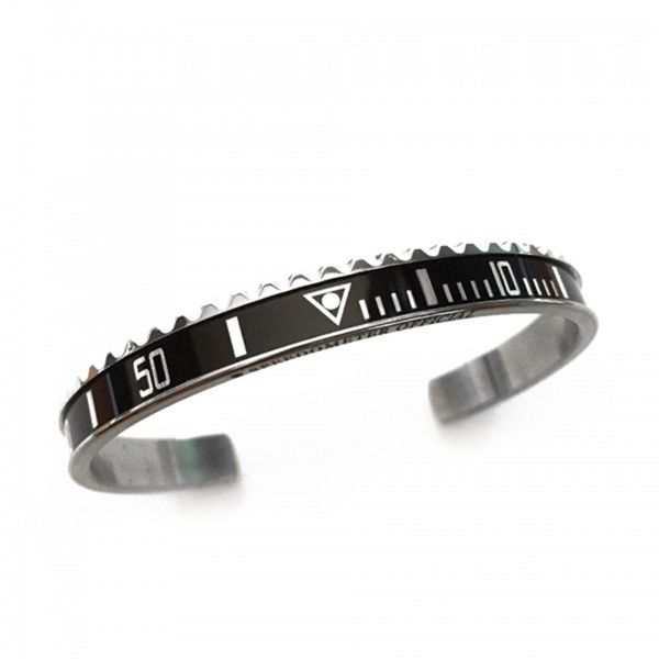 stainless steel 12 colors cuff bracelet bangle in silver color st01 220331, Black
stainless steel 12 colors cuff bracelet bangle in silver color st01 220331, Black