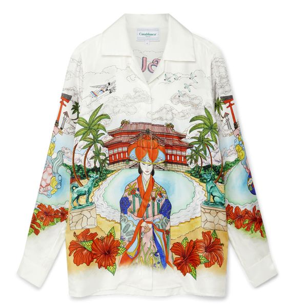 men's casual shirts casablanca 22aw pixiu portrait japanese flower men and women couple casual hawaiian long-sleeved shirt, White;black
men's casual shirts casablanca 22aw pixiu portrait japanese flower men and women couple casual hawaiian long-sleeved shirt, White;black