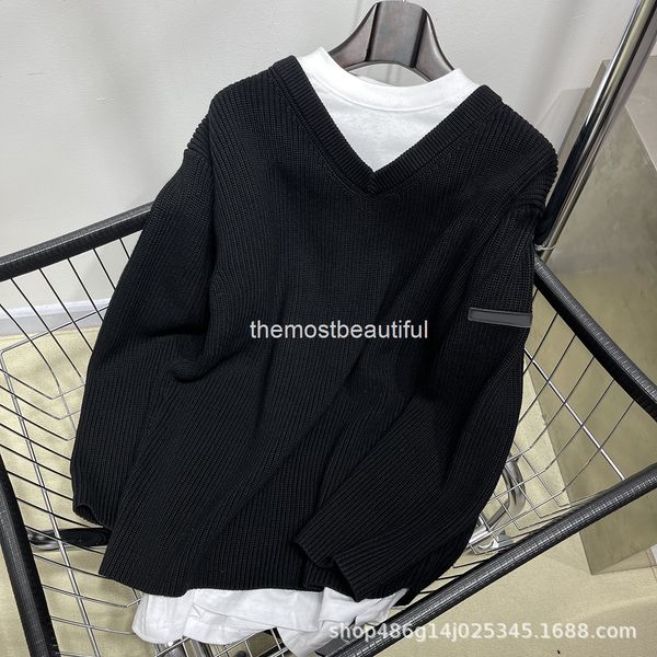 women's sweaters autumn and winter b home fake two layered sweater splicing armb letter pullover pure cotton men's women's kn, White;black
women's sweaters autumn and winter b home fake two layered sweater splicing armb letter pullover pure cotton men's women's kn, White;black