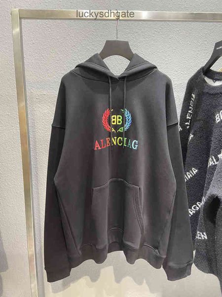 designer brand hoodies ba lencia ga chao brand chest rainbow gradient wheat double bb embroidery printed letter hoodie, Black
designer brand hoodies ba lencia ga chao brand chest rainbow gradient wheat double bb embroidery printed letter hoodie, Black