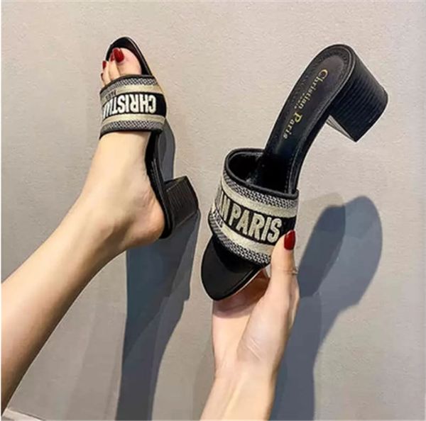 slippers women' wear versatile leather high sandals thick heel thorn embroidered flip flop 75% off outlet online 30, Black;grey
slippers women' wear versatile leather high sandals thick heel thorn embroidered flip flop 75% off outlet online 30, Black;grey