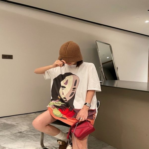 women's t-shirt ss spring and summer chihiro series embroidery men's women's same round neck loose short sleeve t-shirt, White
women's t-shirt ss spring and summer chihiro series embroidery men's women's same round neck loose short sleeve t-shirt, White