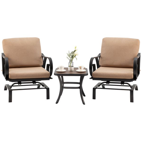 outdoor furniture conversation set patio rocking chair with coffee table upholstered bistro set for porch garden balcony scene
outdoor furniture conversation set patio rocking chair with coffee table upholstered bistro set for porch garden balcony scene