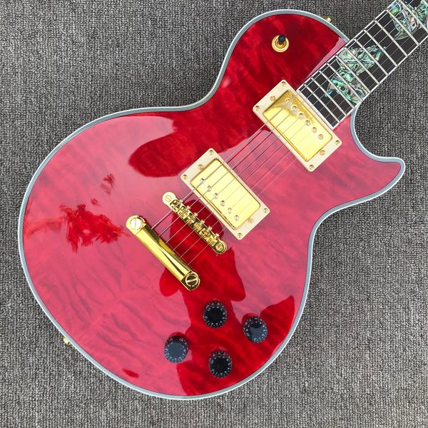 custom lp electric guitar, gold hardware, rosewood fingerboard, burst color quilte maple and back, solid mahogany body guitar
custom lp electric guitar, gold hardware, rosewood fingerboard, burst color quilte maple and back, solid mahogany body guitar