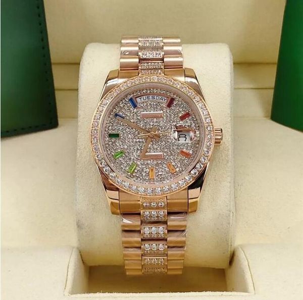 luxury designer classic watch fashion automatic watchin the middle inlaid with colored diamond 36mm sapphire glass a ladies' favorite c, Slivery;brown
luxury designer classic watch fashion automatic watchin the middle inlaid with colored diamond 36mm sapphire glass a ladies' favorite c, Slivery;brown