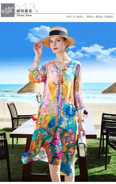 casual dresses designer 2021 new spring high-end hangzhou seven sleeve printed silk crepe de chine dress women's mulberry li8v, Black;gray
casual dresses designer 2021 new spring high-end hangzhou seven sleeve printed silk crepe de chine dress women's mulberry li8v, Black;gray