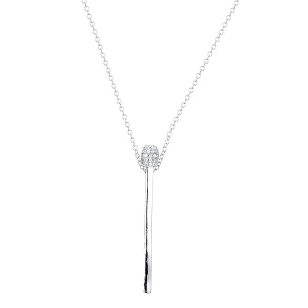 women's sterling silver necklace encrusted with diamonds bar shape pendant simple accessories gift must-have
women's sterling silver necklace encrusted with diamonds bar shape pendant simple accessories gift must-have