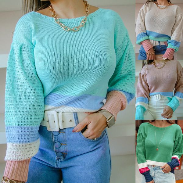 autumn winter new women sweaters fashion flare sleeve contrast color loose pullovers female o neck casual knitted, White;black
autumn winter new women sweaters fashion flare sleeve contrast color loose pullovers female o neck casual knitted, White;black