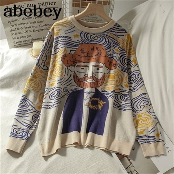 harajuku cartoon women sweaters vintage o neck long sleeve female pullovers autumn new chic streetwear sueter mujer 210203, White;black
harajuku cartoon women sweaters vintage o neck long sleeve female pullovers autumn new chic streetwear sueter mujer 210203, White;black