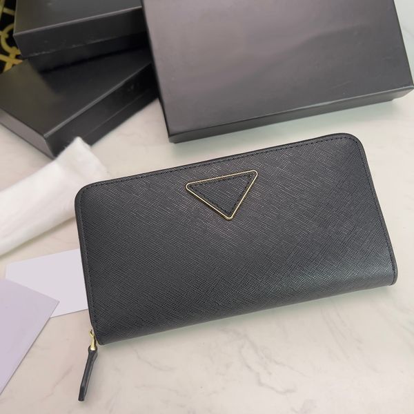 stylish zipper leather money clips men women long wallets triangle icon wallet coin pouch card holder purse with box, Black
stylish zipper leather money clips men women long wallets triangle icon wallet coin pouch card holder purse with box, Black