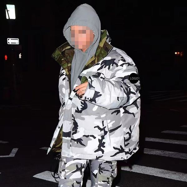 women's down coat vetements reversible grey camouflage edition parka winter quilted oversized coats, Black
women's down coat vetements reversible grey camouflage edition parka winter quilted oversized coats, Black