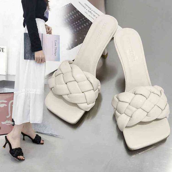 summer one line belt knitted sandals female high heel fairy open toe square head thin comfortable cool, Black
summer one line belt knitted sandals female high heel fairy open toe square head thin comfortable cool, Black