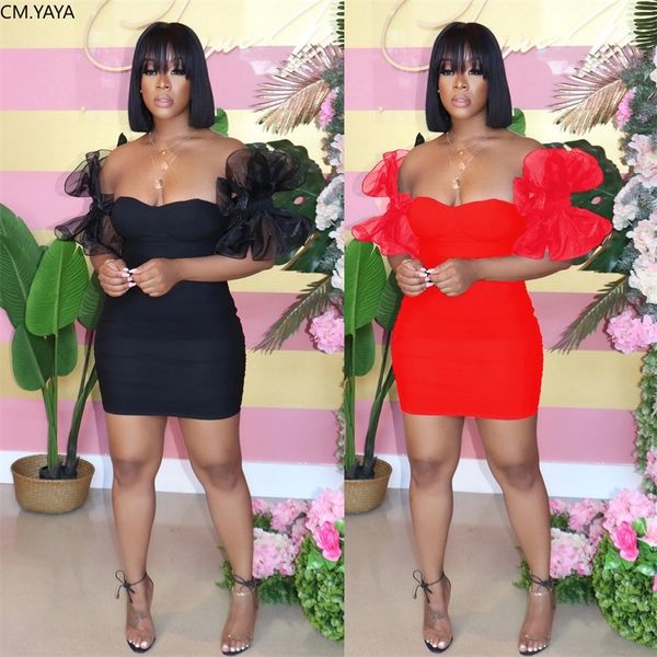 cm.yaya women summer mesh butterfly splicing short off shoulder bodyon midi dress club party bandage pencil dresses 220516, Black;gray
cm.yaya women summer mesh butterfly splicing short off shoulder bodyon midi dress club party bandage pencil dresses 220516, Black;gray
