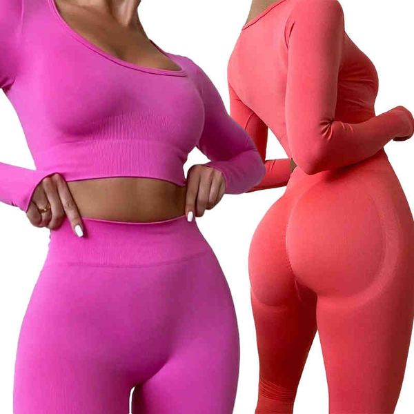 seamless yoga set women solid workout 2pcs two piece long sleeve crop leggings gym suit outfits fitness sport set outfits, Gray
seamless yoga set women solid workout 2pcs two piece long sleeve crop leggings gym suit outfits fitness sport set outfits, Gray