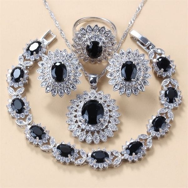 fashion 925 mark big jewelry sets women costume black cubic zirconia sunflower clip earrings necklace bracelet and ring sets 220716, Silver
fashion 925 mark big jewelry sets women costume black cubic zirconia sunflower clip earrings necklace bracelet and ring sets 220716, Silver
