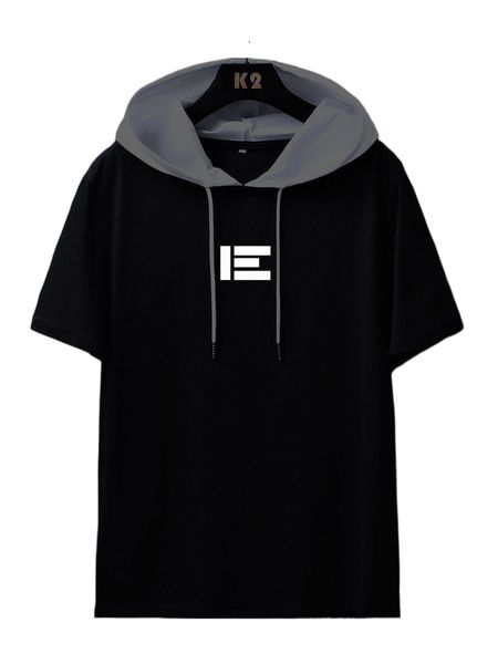 men reflective letter graphic two tone drawstring hooded tee h0ll#, White;black
men reflective letter graphic two tone drawstring hooded tee h0ll#, White;black