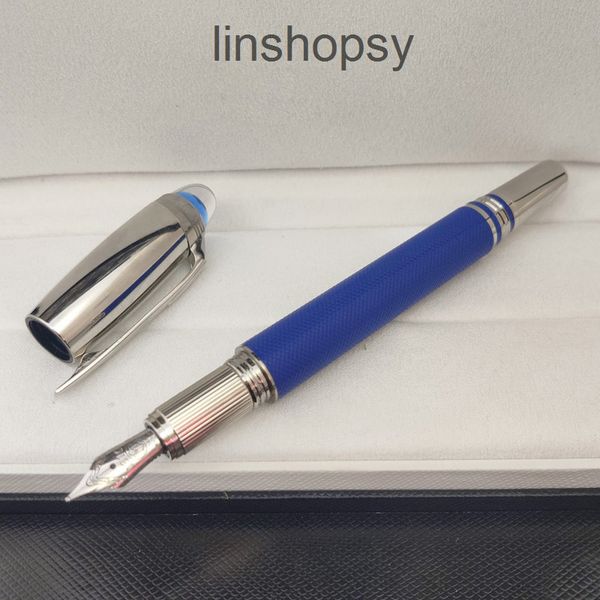 blue crystal head fountain pen classic metal barrel with serial number luxury dry ink writing smoth office supplie+gift refills
blue crystal head fountain pen classic metal barrel with serial number luxury dry ink writing smoth office supplie+gift refills