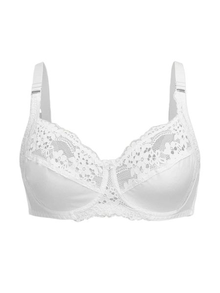 plus contrast lace underwire bra w4lo#, Black;white 
plus contrast lace underwire bra w4lo#, Black;white