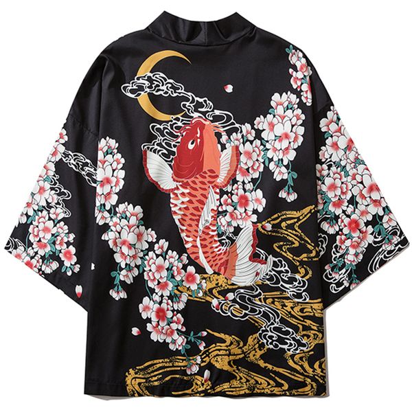 carp sakura print japanese style kimono haori men women cardigan traditional japanese cosplay asian clothes yukata female, Red
carp sakura print japanese style kimono haori men women cardigan traditional japanese cosplay asian clothes yukata female, Red