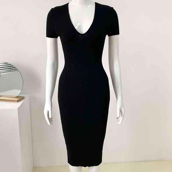 casual dresses foreign trade original single european and american double v-neck versatile elastic knitting short sleeve medium long slim wr, Black;gray
casual dresses foreign trade original single european and american double v-neck versatile elastic knitting short sleeve medium long slim wr, Black;gray
