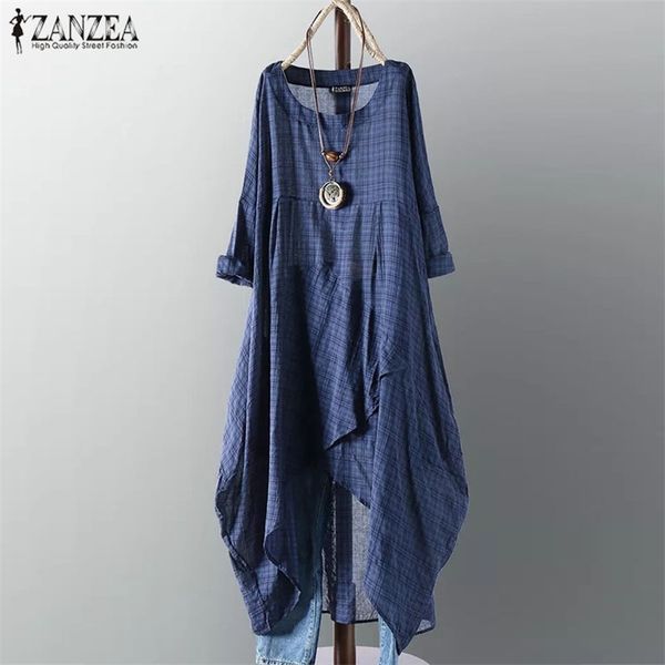 zanzea summer plaid checked dress women vintage asymmetrical hem sundress female mujer vestidos robe femme 220526, Black;gray
zanzea summer plaid checked dress women vintage asymmetrical hem sundress female mujer vestidos robe femme 220526, Black;gray