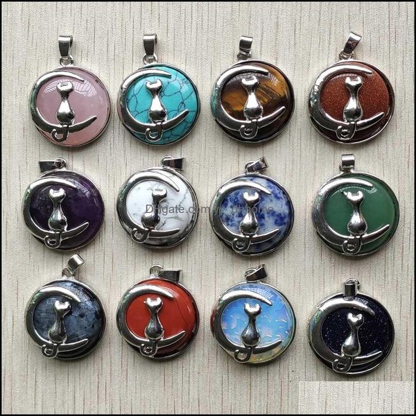 charms round ssorted moon cat pattern natural stone crystal pendants for necklace accessories jewelry making drop delivery 2 yydhhome dhd9b, Bronze;silver
charms round ssorted moon cat pattern natural stone crystal pendants for necklace accessories jewelry making drop delivery 2 yydhhome dhd9b, Bronze;silver