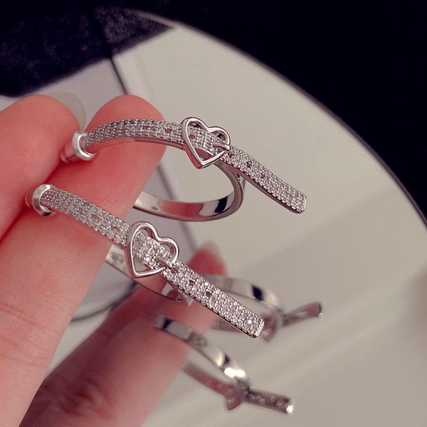 women's dangle earring hoop full diamonds love heart belt buckle ear stud fashion half round luxurious ladies earrings new designed e08, Silver
women's dangle earring hoop full diamonds love heart belt buckle ear stud fashion half round luxurious ladies earrings new designed e08, Silver