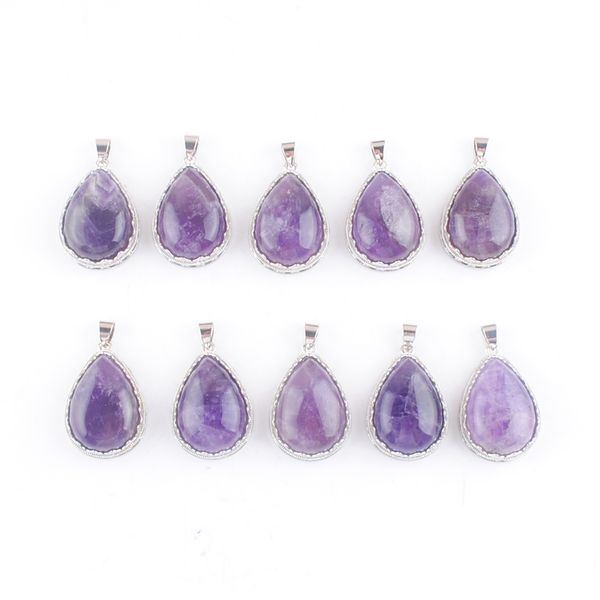natural stone amethyst water drop pendants charms fit necklaces women man jewelry wholesale assorted dn3712, Silver
natural stone amethyst water drop pendants charms fit necklaces women man jewelry wholesale assorted dn3712, Silver
