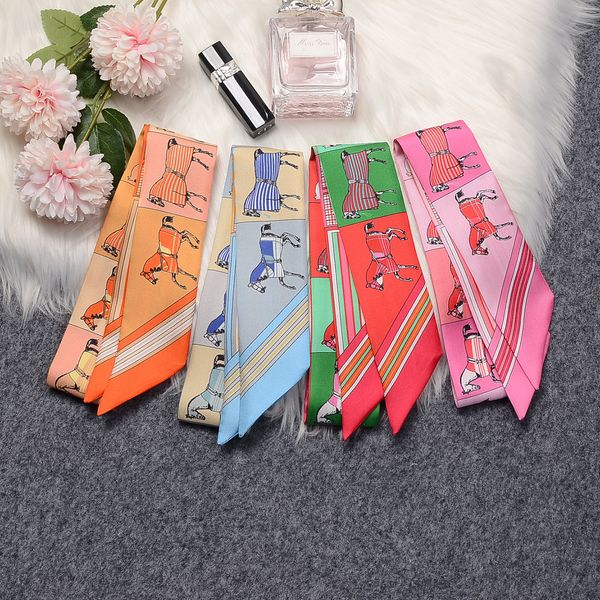 ladies fashion scarf designer hair belt handbag scarf quality silk material size 6x120cm, Blue;gray
ladies fashion scarf designer hair belt handbag scarf quality silk material size 6x120cm, Blue;gray