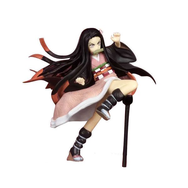 huiya01 japanese anime demon slayer kamado nezuko 17cm figure pvc action figure toy statue collectible model doll gift q0722