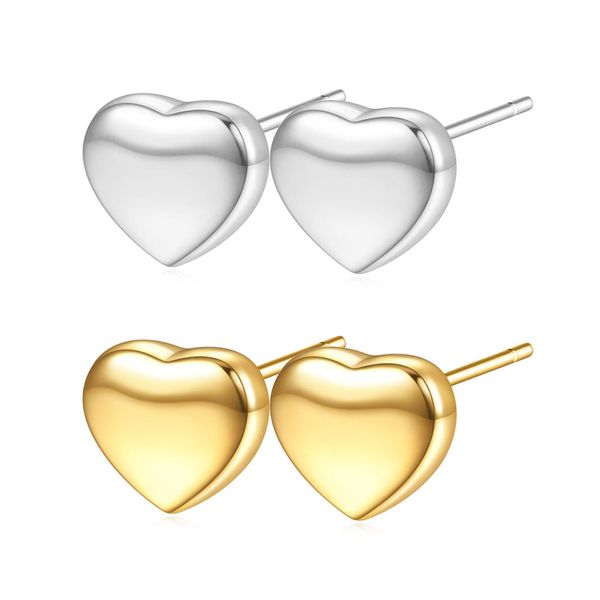 fashion stainless steel stud earrings tiny heart shape polished for women with velvet bag, Golden;silver
fashion stainless steel stud earrings tiny heart shape polished for women with velvet bag, Golden;silver