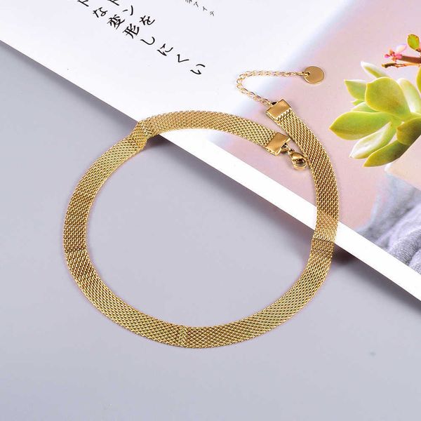stainless steel necklace for women mesh belt choker gold chain jewelry gifts, Silver
stainless steel necklace for women mesh belt choker gold chain jewelry gifts, Silver
