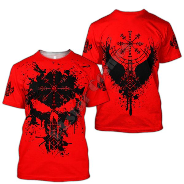 2022 new viking symbol raven tattoo red 3d printing men's t shirt casual crew neck, White;black
2022 new viking symbol raven tattoo red 3d printing men's t shirt casual crew neck, White;black