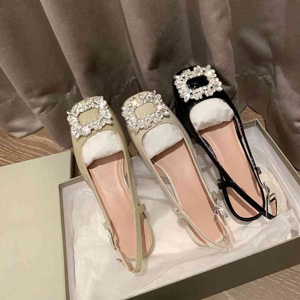 grape mother's same 2022 flash drill square buckle square head shallow mouth buckle back empty baotou flat bottom low heel sandals wome, Black
grape mother's same 2022 flash drill square buckle square head shallow mouth buckle back empty baotou flat bottom low heel sandals wome, Black