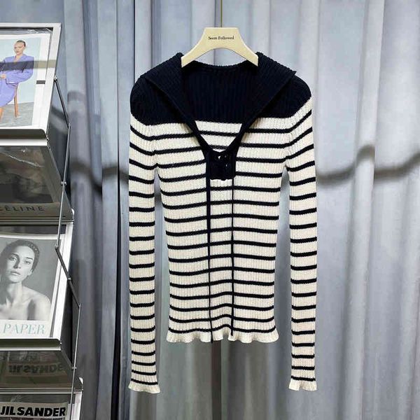 women's knits & tees navy cape striped sweater women's 2022 early spring black and white contrast color gentle wind slim waist lon
women's knits & tees navy cape striped sweater women's 2022 early spring black and white contrast color gentle wind slim waist lon