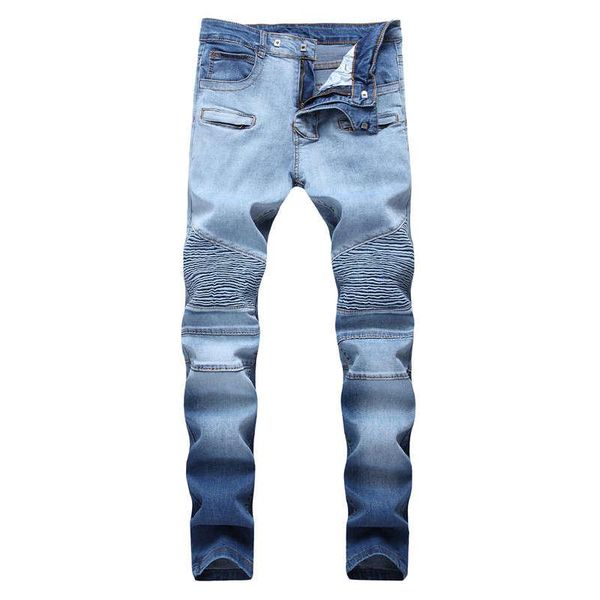 2022 new mens skinny designer jeans fashion distressed ripped men jean slim motorcycle selling baggy moto true biker denim pants hip hop bla, Blue
2022 new mens skinny designer jeans fashion distressed ripped men jean slim motorcycle selling baggy moto true biker denim pants hip hop bla, Blue