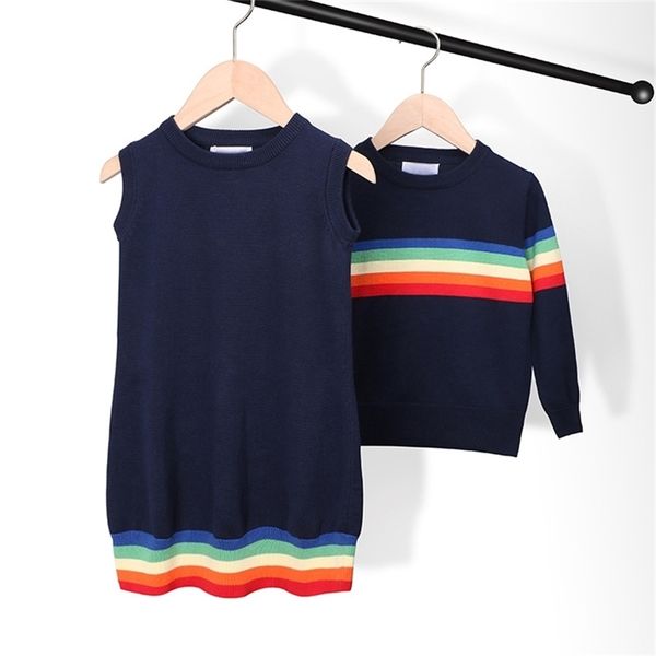 knitted sweater children's clothing knitted baby boy sweater baby girl dress korean siblings outfit rainbow stripe warm sweater lj20112, Blue
knitted sweater children's clothing knitted baby boy sweater baby girl dress korean siblings outfit rainbow stripe warm sweater lj20112, Blue
