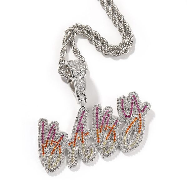 custom letter name pendant diy double layer grass body color zircon custom alphabet pendants necklace for men women, Silver
custom letter name pendant diy double layer grass body color zircon custom alphabet pendants necklace for men women, Silver