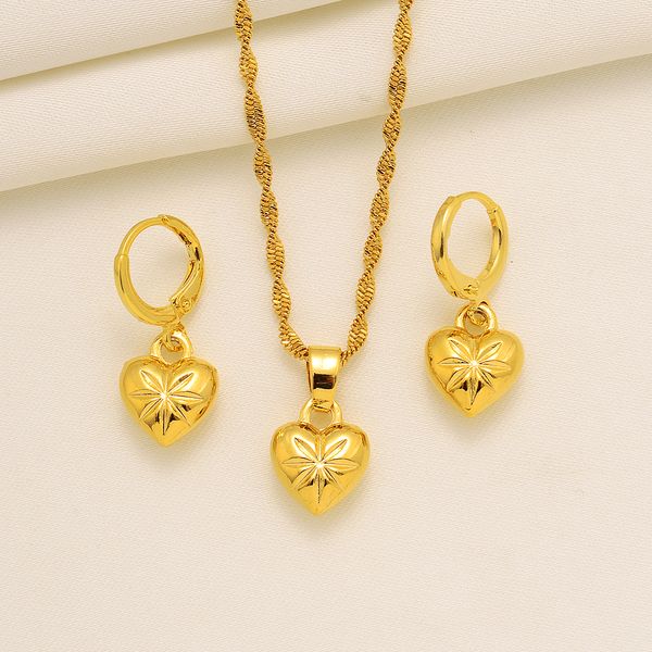 24k yellow solid fine gold gf women heatrt pendant necklace earrings fashion cute heart locket jewelry, Silver
24k yellow solid fine gold gf women heatrt pendant necklace earrings fashion cute heart locket jewelry, Silver