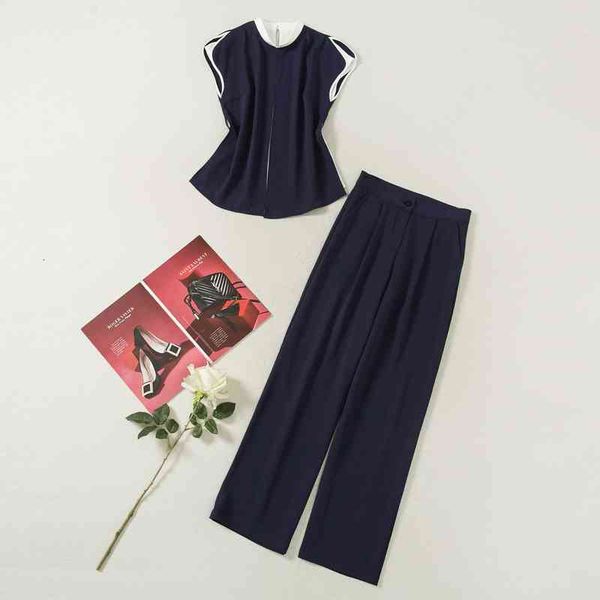 women's two piece pants summer celebrity women's suit contrast color splicing raglan sleeve wide leg pants two piece set women, White
women's two piece pants summer celebrity women's suit contrast color splicing raglan sleeve wide leg pants two piece set women, White