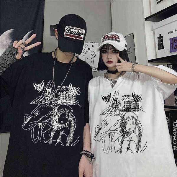 men's t-shirt harajuku y2k oversized shirt retro korean style black demon punk gothic anime print clothes streetwear, White;black
men's t-shirt harajuku y2k oversized shirt retro korean style black demon punk gothic anime print clothes streetwear, White;black