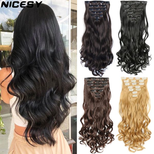 costume accessories 16clips synthetic 24inch long curly hair hairpiece heat resistant hair extension clips in ombre black brown blond women, Silver
costume accessories 16clips synthetic 24inch long curly hair hairpiece heat resistant hair extension clips in ombre black brown blond women, Silver