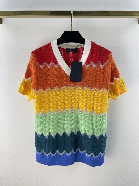 2022 summer autumn milan runway sweaters v neck short sleeve women's sweater high end jacquard pullover designer t-shirts 0518-03, White;black
2022 summer autumn milan runway sweaters v neck short sleeve women's sweater high end jacquard pullover designer t-shirts 0518-03, White;black