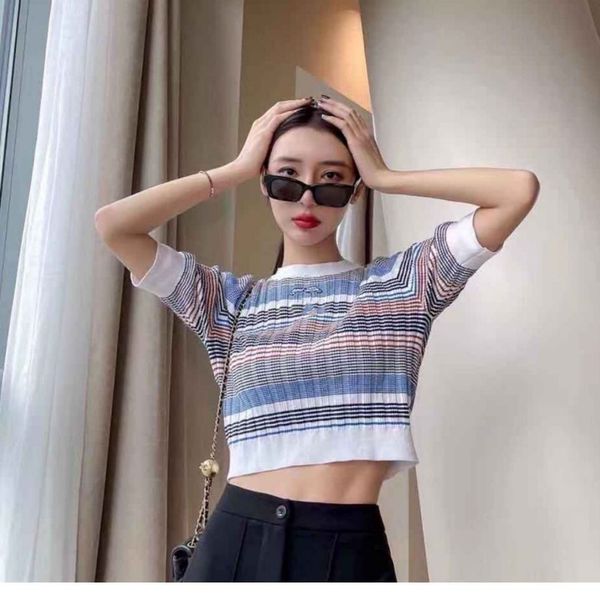 designer girl knits clothes women t-shirt fashion overdyed tees women clothing classic with letters embroidery stripe high waist half sleeve, White
designer girl knits clothes women t-shirt fashion overdyed tees women clothing classic with letters embroidery stripe high waist half sleeve, White
