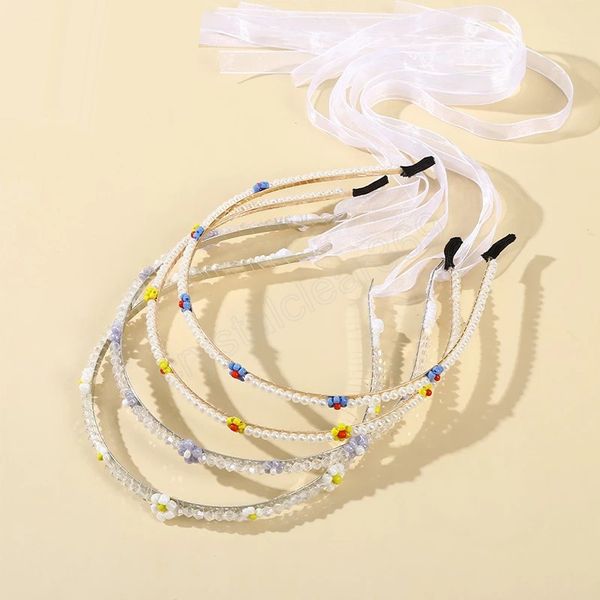 flower headbands pearl hair accessories thin headband beaded ribbon hair hoop luxury hairbands for women headdress, Slivery;white
flower headbands pearl hair accessories thin headband beaded ribbon hair hoop luxury hairbands for women headdress, Slivery;white