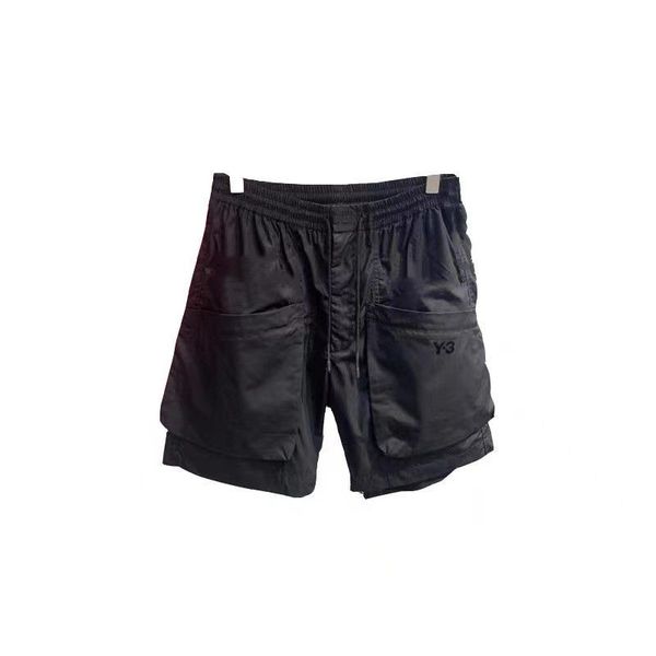men shorts women beach pants y3 printing casual summer polyester sports workwear with pockets, White;black
men shorts women beach pants y3 printing casual summer polyester sports workwear with pockets, White;black